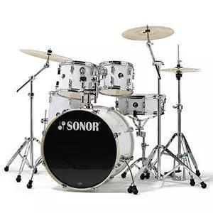 Force 1007 Stage 1 5-Piece Drum Kit with Hardware - White